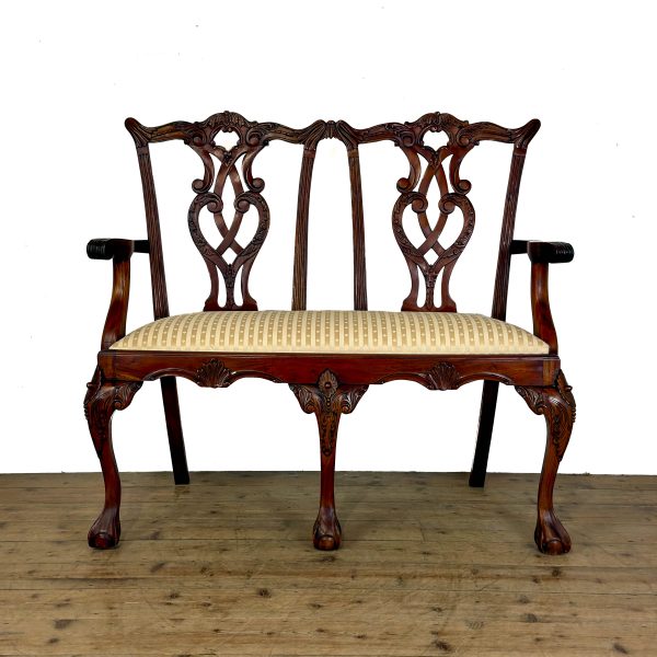 M-6864 Vintage Reproduction Chippendale Style Settee (2)