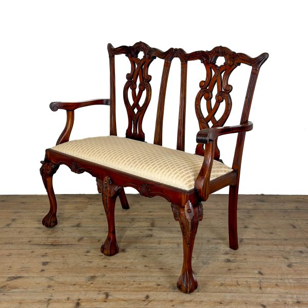 M-6864 Vintage Reproduction Chippendale Style Settee (3)