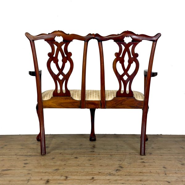 M-6864 Vintage Reproduction Chippendale Style Settee (6)