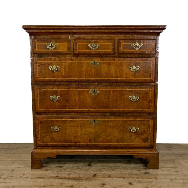M-6873 Antique 18th Century North Counties Walnut Chest