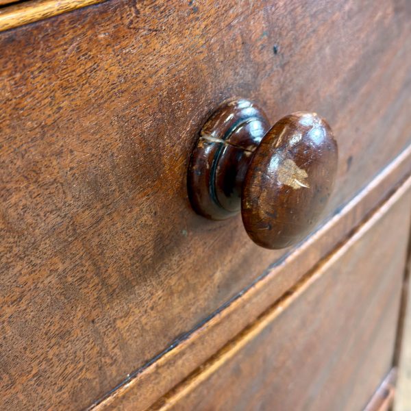 M-6878 Antique Mahogany Bow Front Chest of Drawers (10)