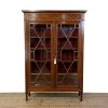 M-6880 Antique Inlaid Mahogany Display Cabinet (2)