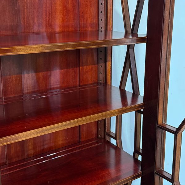 M-6880 Antique Inlaid Mahogany Display Cabinet (6)
