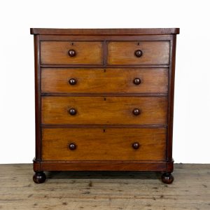 M-6881 Antique Victorian Mahogany Chest of Drawers (2)
