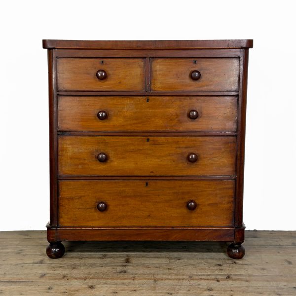M-6881 Antique Victorian Mahogany Chest of Drawers (2)