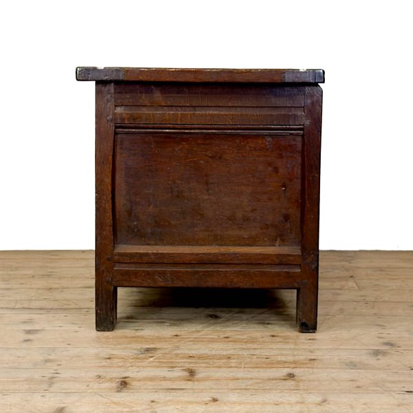 M-6891 Antique Oak Carved Coffer (7)