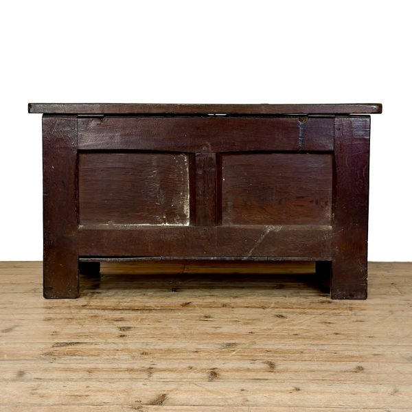 M-6891 Antique Oak Carved Coffer (8)