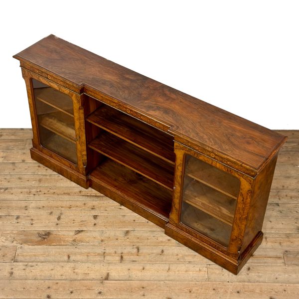 M-6892 Antique Victorian Walnut Breakfront Bookcase (5)
