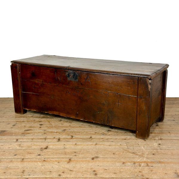 M-6906 Antique Early Welsh Oak Large Coffer (10)