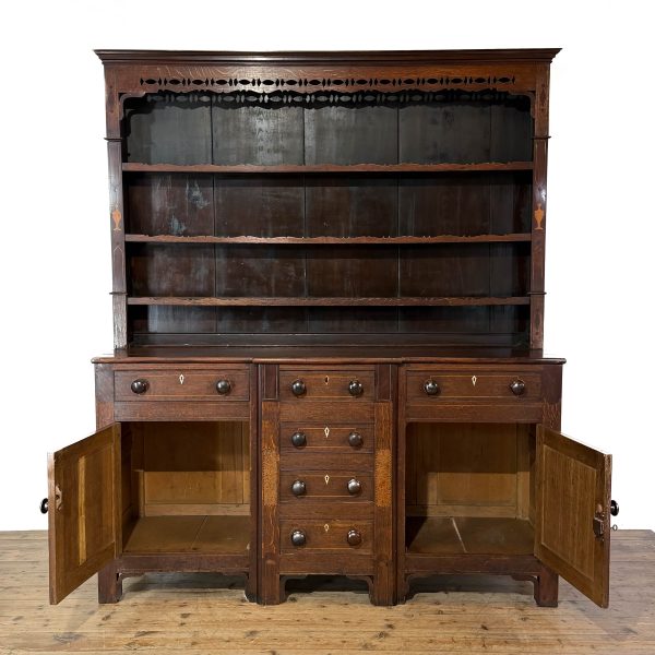M-6911B Antique 19th Century Oak North Wales Dresser (1)