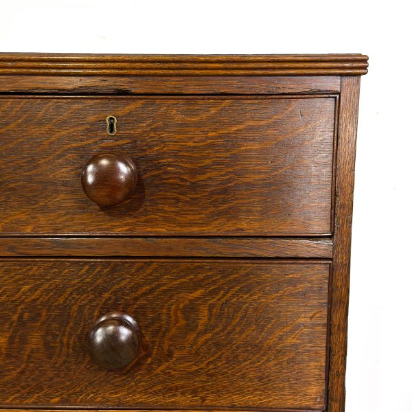 M-6916 - Antique Georgian Oak Chest of Drawers (8)