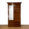 M-6918 Antique Edwardian Mahogany Wardrobe (1)