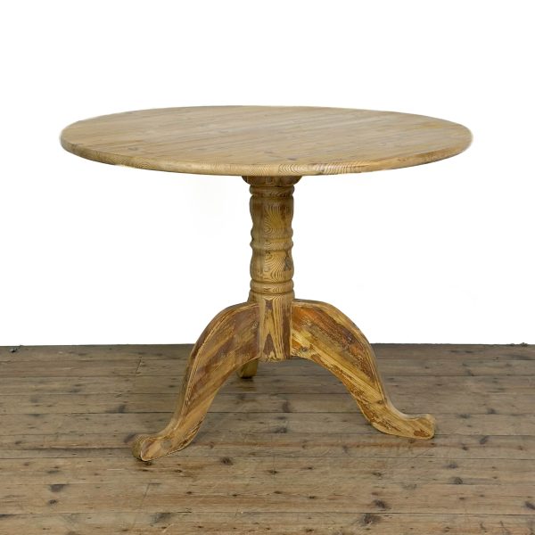 M-6919 Vintage Pine Circular Kitchen Table 6