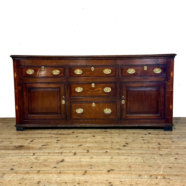 M-6364B Antique Georgian Oak Dresser Base 1