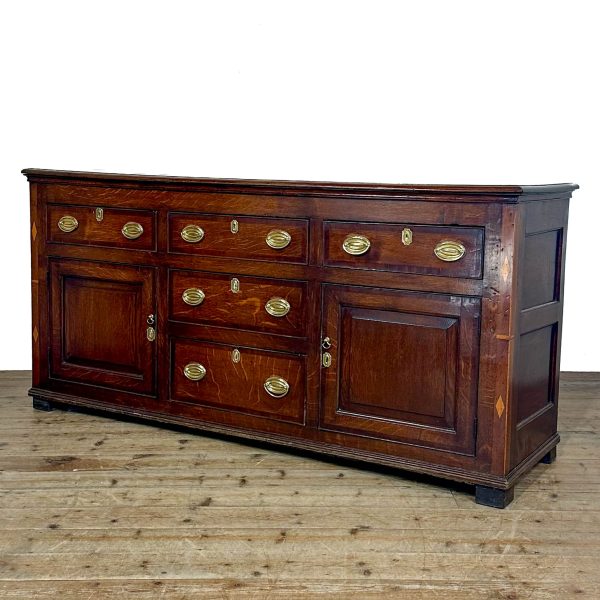 M-6364B Antique Georgian Oak Dresser Base 2