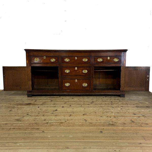 M-6364B Antique Georgian Oak Dresser Base 8