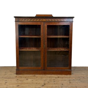 M-6697 Antique Edwardian Mahogany Display Cabinet 1
