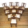 M-6872 Set of Ten Chippendale Style Dining Chairs 1