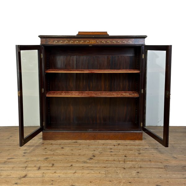 M-6697 Antique Edwardian Mahogany Display Cabinet 7