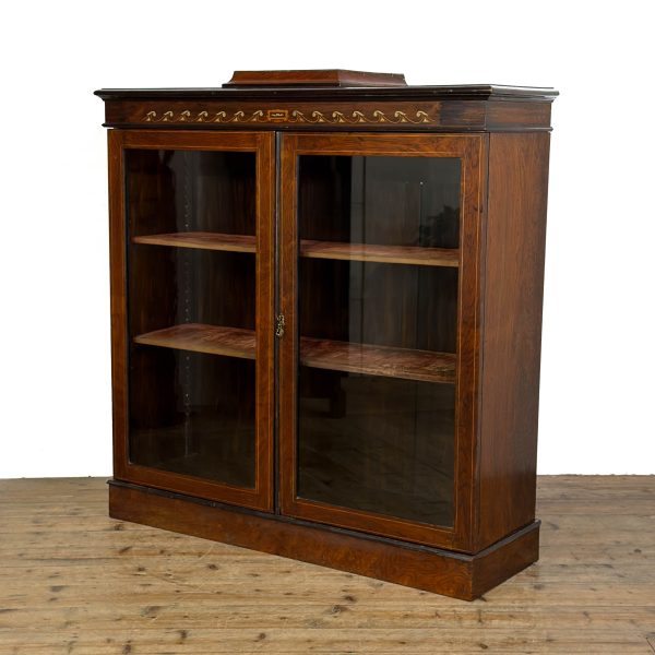M-6697 Antique Edwardian Mahogany Display Cabinet 8