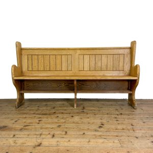 M-5535c Antique Pine Chapel Pew (2)