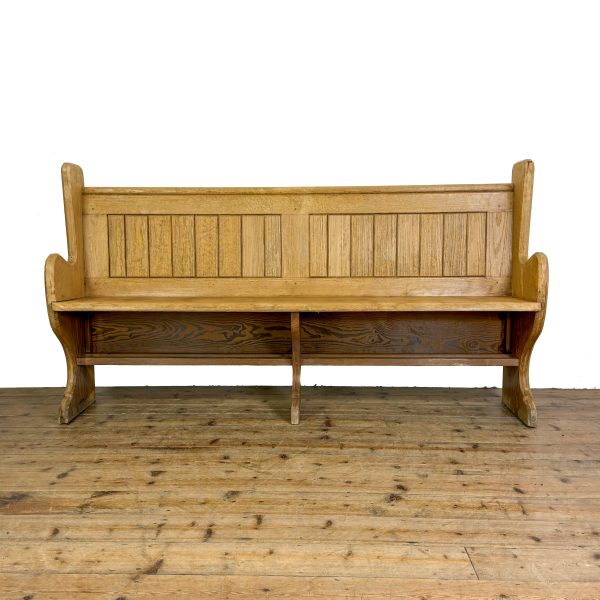 M-5535c Antique Pine Chapel Pew (2)