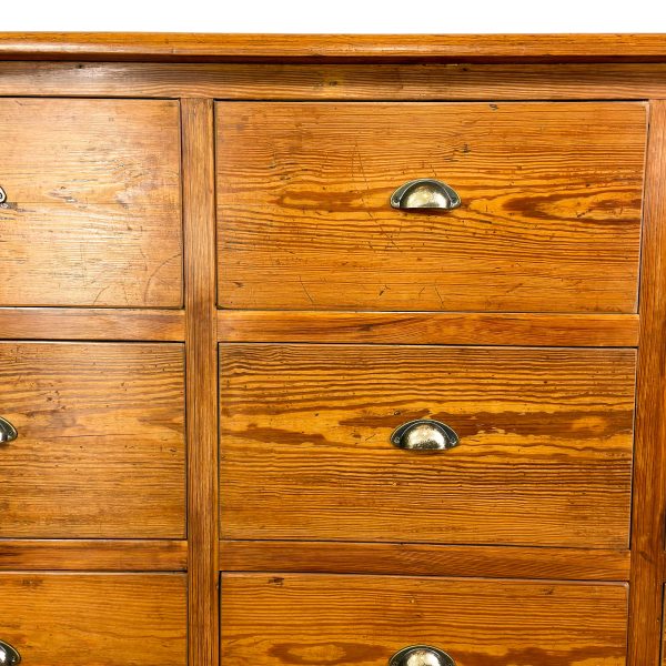 M-5769 Large Reclaimed Pine Bank of Drawers (11)