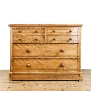 M-6376 Antique Victorian Satinwood Chest of Drawers penderyn antiques (1)