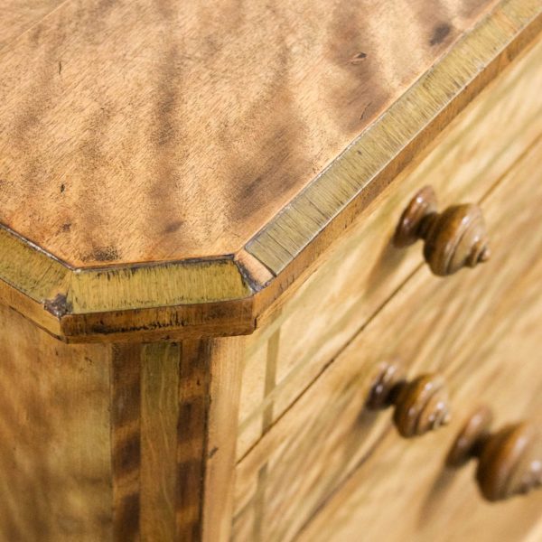 M-6376 Antique Victorian Satinwood Chest of Drawers penderyn antiques (9)