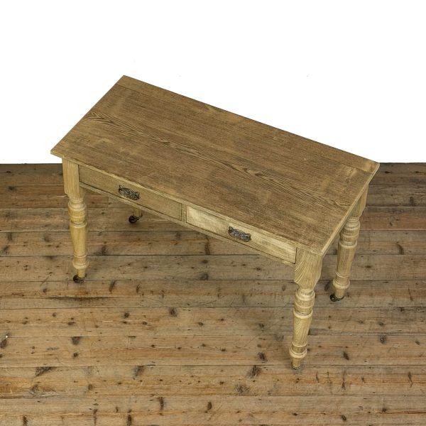 M-6384 Antique Stripped Pine Side Table (6)