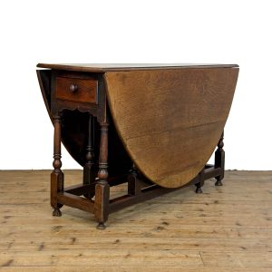 M-6600 Antique Georgian Oak Gate Leg Dining Table (31)