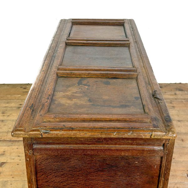 M-6628 Antique 18th Century Oak Coffer (11)