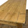 M-6685 Antique Rustic Wooden Farmhouse Kitchen Table (1)