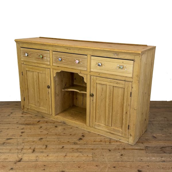 M-6719 Antique Victorian Pine Dresser Base Sideboard (11)