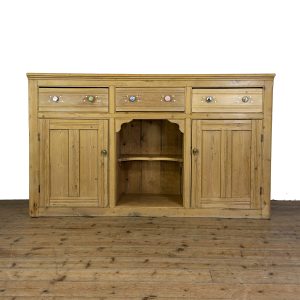 M-6719 Antique Victorian Pine Dresser Base Sideboard (2)