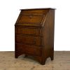 M-6802 Early 20th century oak Jacobean style bureau (3)