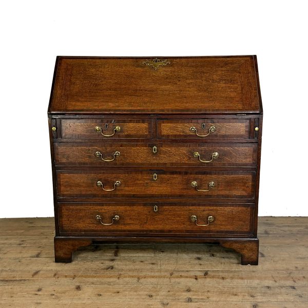 M-6828 Antique Georgian Oak Writing Bureau (3)