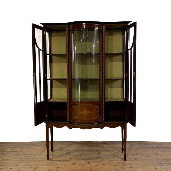M-6829 Antique Edwardian Mahogany Display Cabinet (10)