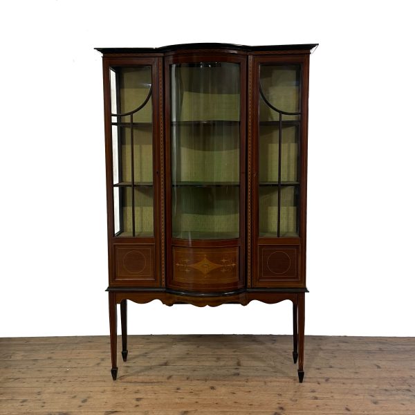 M-6829 Antique Edwardian Mahogany Display Cabinet (9)