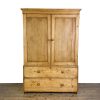 M-6844 Antique 19th Century Pine Linen Press Cupboard (2)