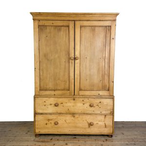Antique 19th Century Pine Linen Press Cupboard