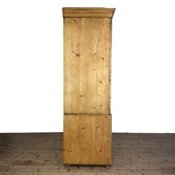 M-6844 Antique 19th Century Pine Linen Press Cupboard (5)