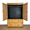 M-6844 Antique 19th Century Pine Linen Press Cupboard (8)