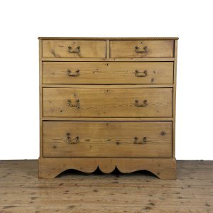 M-6845 Antique Stripped Pine Chest of Drawers (2)