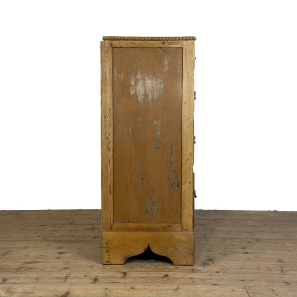 M-6845 Antique Stripped Pine Chest of Drawers (5)