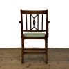 M-6847 Antique Set of Six Country Oak Dining Chairs (10)