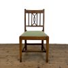 M-6847 Antique Set of Six Country Oak Dining Chairs (12)
