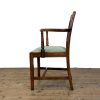 M-6847 Antique Set of Six Country Oak Dining Chairs (5)