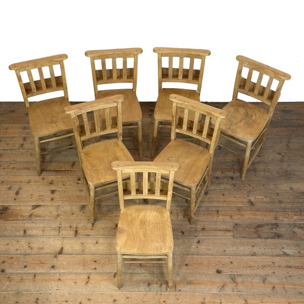 M-6850 Set of Seven Antique Chapel Chairs (2)