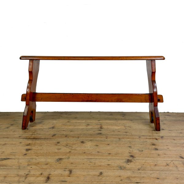 M-6853 Antique Pine Organ Bench Side Table (2)